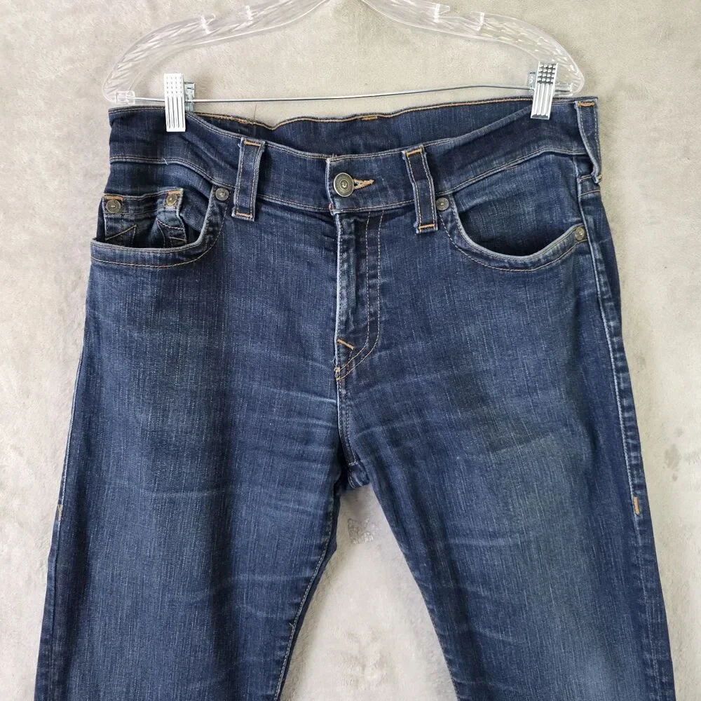 True Religion Geno Relaxed Slim Boot Cut Jeans Blue Sz 33 X 34